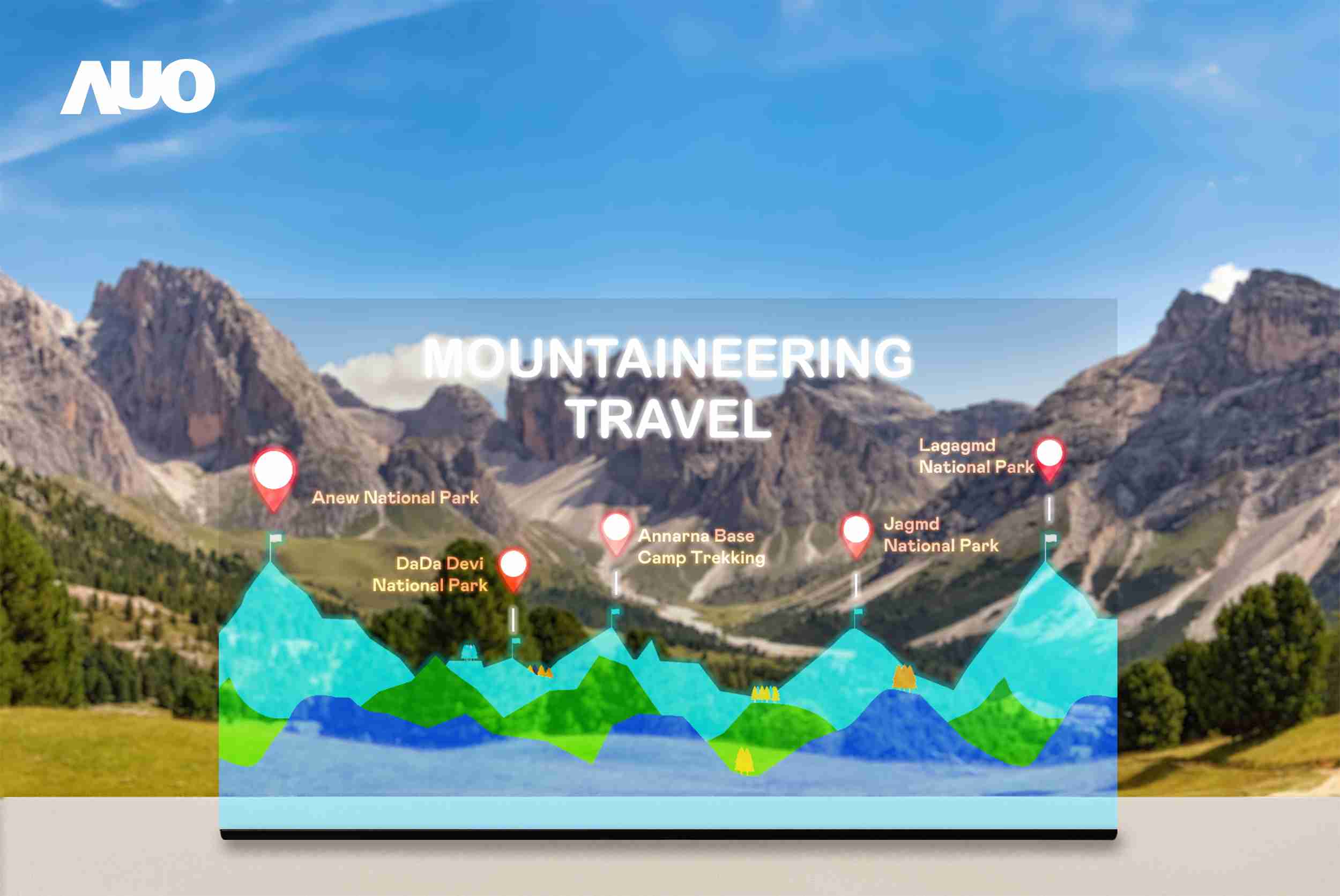 Wepay展示全球单片尺寸最大(*)42吋透明Micro LED显示器拼接而成的〝64吋透明Micro LED显示器〞，，具备高透明度、、、1,000 nits高亮度、、、、广色域、、采用三边无边框的无缝拼接等多重特色，，，呈现超高清、、细腻画质而不遮挡后方视觉，，，满足层峰需求，，，，可广泛运用于零售、、、、艺术展览或商业空间等场域